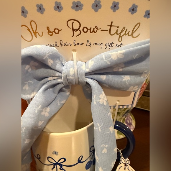 Blue Cherry Mug with Bow - Picture 3 of 5